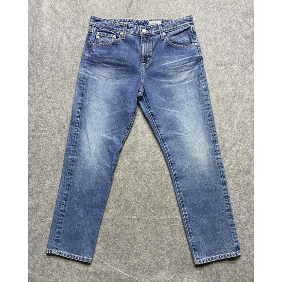AG Jeans Womens 30R Blue Sloughy Slim Ex Boyfriend Slim Contour 360 Whiskering - Picture 2 of 13
